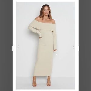 Pretty Lavish Soreya Bardot Knit Dress